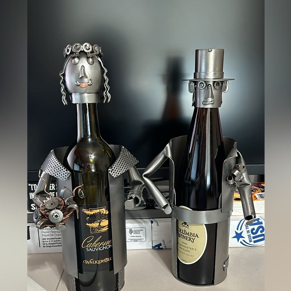 Bride and Groom Wine Bottle Holders